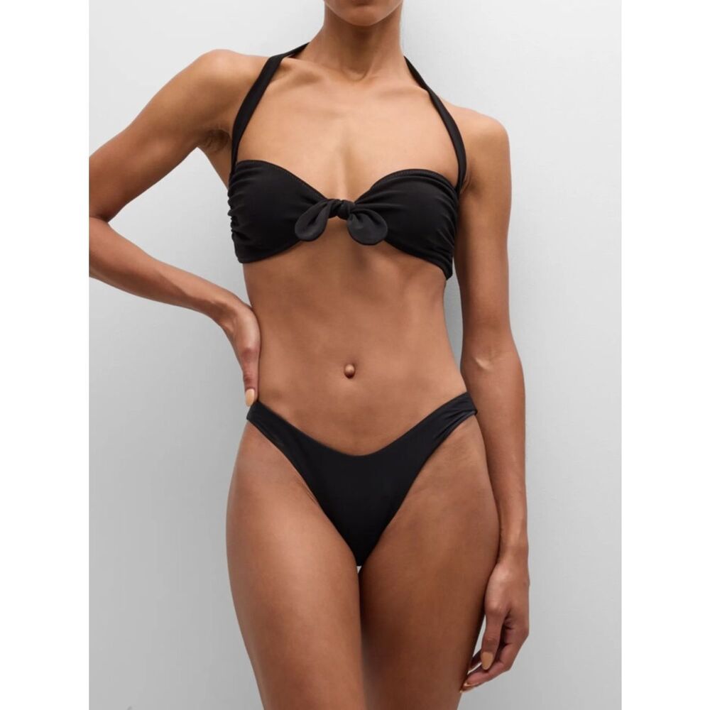 Norma Kamali Tie-Front Bra Bikini Top NWT $100